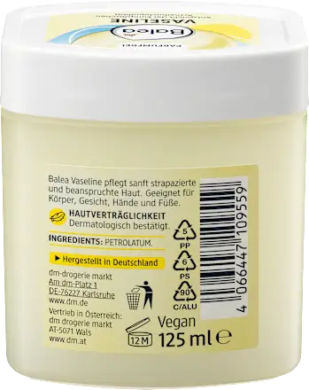 Balea Vaseline – Soin Universel Pur • 125 ml