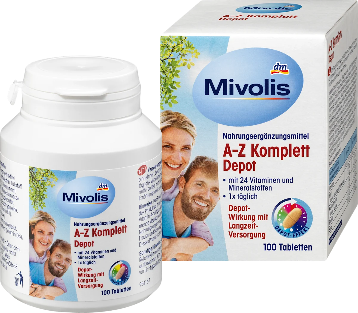 💊 Mivolis A-Z Komplett Depot – Multivitamines 100 comprimés