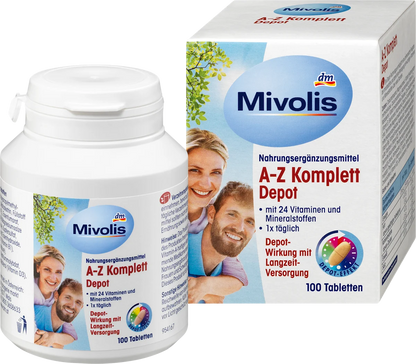 💊 Mivolis A-Z Komplett Depot – Multivitamines 100 comprimés