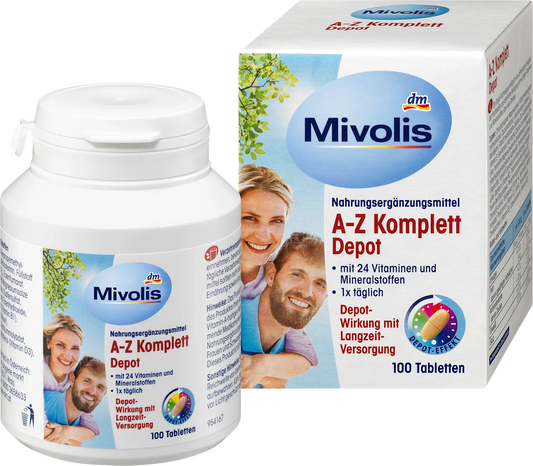 💊 Mivolis A-Z Komplett Depot – Multivitamines 100 comprimés