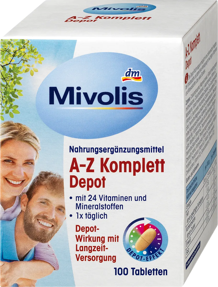 💊 Mivolis A-Z Komplett Depot – Multivitamines 100 comprimés