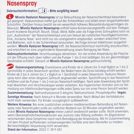 Mivolis Spray Nasal Acide Hyaluronique