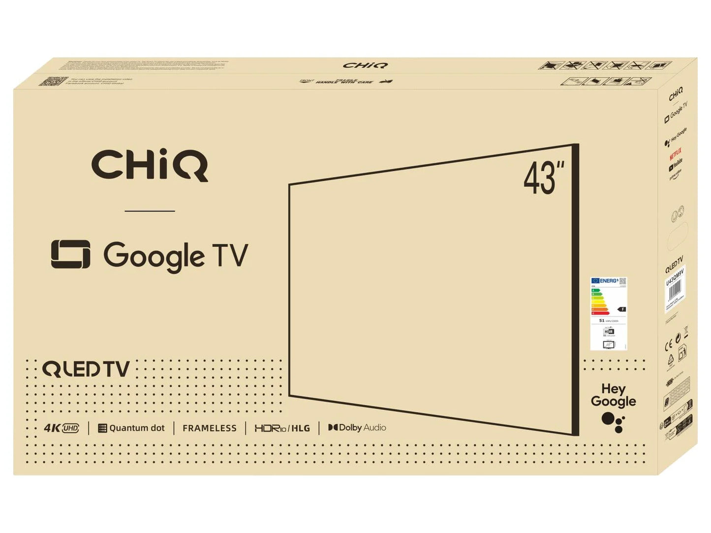 📺 CHiQ U43QM9V — Téléviseur 43″ (108 cm) 4K QLED