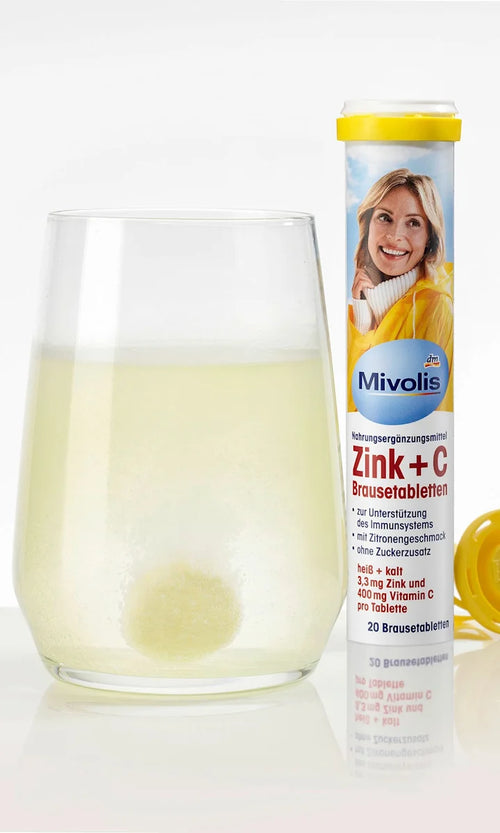 💊 Mivolis Zinc + Vitamine C — 20 comprimés effervescents