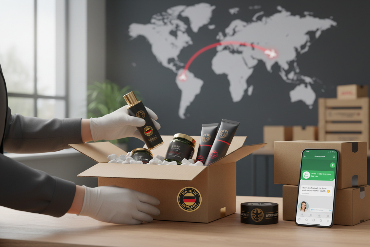 Je commande mes produits de beauté et de santé chez Mubina Essence Germany parce que je sais qu’ils viennent directement d’Allemagne. La qualité est au rendez‑vous, les conseils sur WhatsApp sont clairs et la livraison vers le Cameroun s’est toujours bien passée.