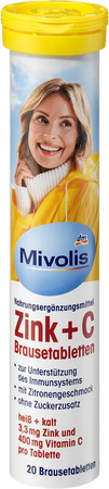 Mivolis Zinc Vitamine C 20 Comprimés