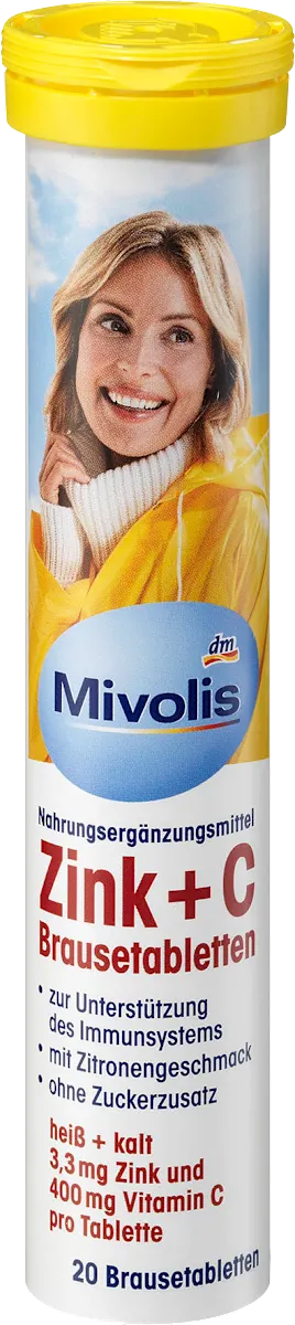 💊 Mivolis Zinc + Vitamine C — 20 comprimés effervescents
