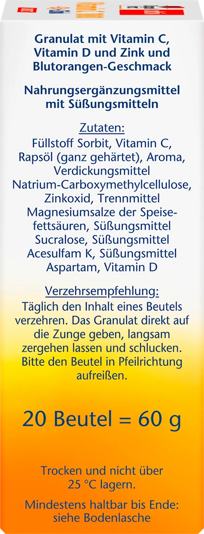 💪 Doppelherz Vitamin C 1000 + D3 + Zinc — Format Direct (20 sachets)