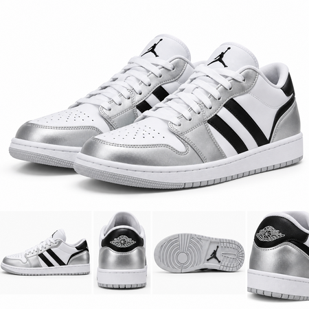 Jordan - Sneakers basses - blanc et argent – Mubina Essence