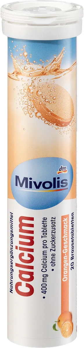 Mivolis Calcium – 20 Comprimés Effervescents (Goût Orange)