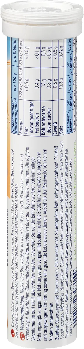 Mivolis Calcium – 20 Comprimés Effervescents (Goût Orange)
