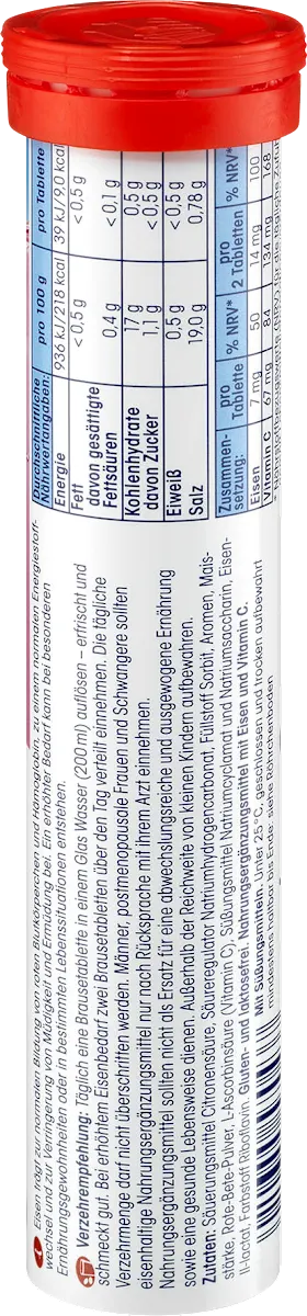 Mivolis Fer + Vitamine C – 20 Comprimés Effervescents (Goût Cassis) – Force et énergie au quotidien !