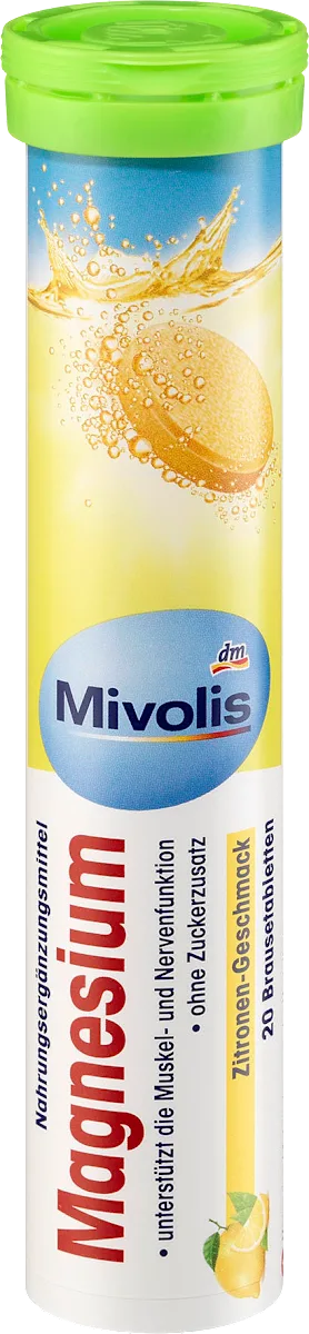 Mivolis Magnésium – 20 Comprimés Effervescents (Goût Citron),
