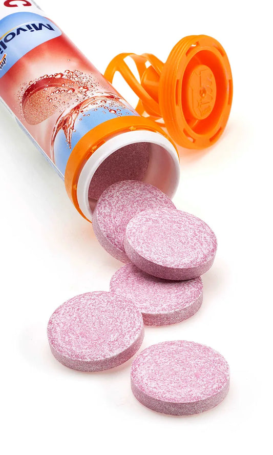 Mivolis Vitamine C – 20 Comprimés Effervescents (Goût Orange-Sanguine) – Immunité renforcée, énergie retrouvée !
