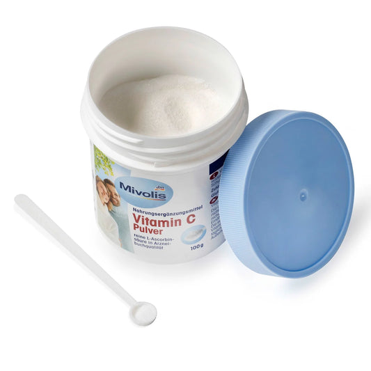 Mivolis Vitamine C en Poudre – Immunité & Énergie Instantanée (100 g) – Force 100 % Naturelle !