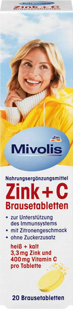 Mivolis Zinc Vitamine C 20 Comprimés