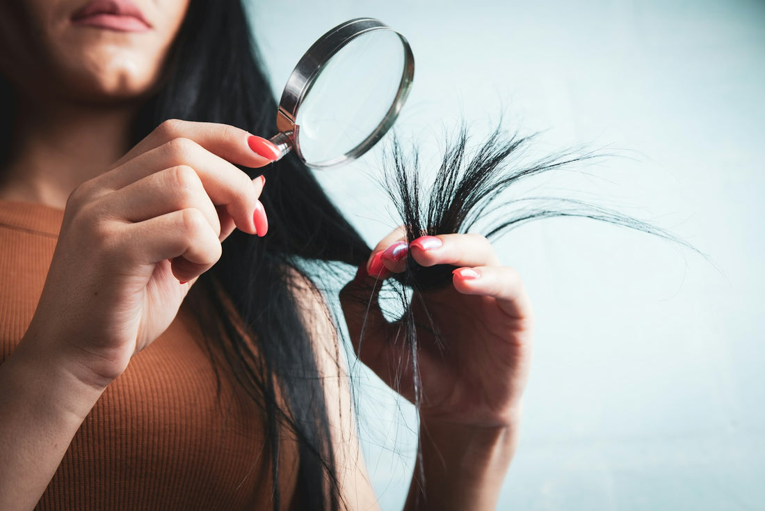 Examen des cheveux à la loupe