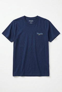 Wrangler GRAPHIC TEE - T-shirt imprimé - bleu foncé